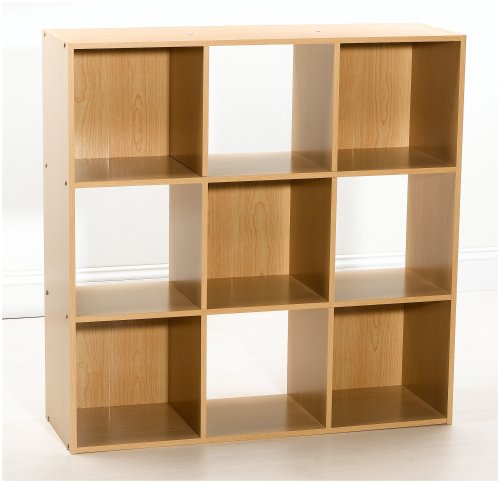 ClosetMaid 8645 9-Cube Organizer, Maple Finish