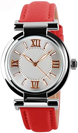 Watches for Women, JIGE Classic Quartz Analog Watch With Leather Band for Business Women(Red)