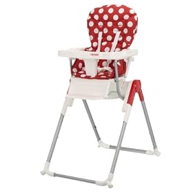 Obaby Nanofold Hi Lo Highchair (Dotty Red)