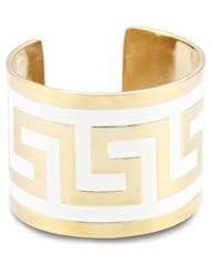 Lisa Stewart "Modern Myth" 14k Gold-Plated White Cuff-Bracelet