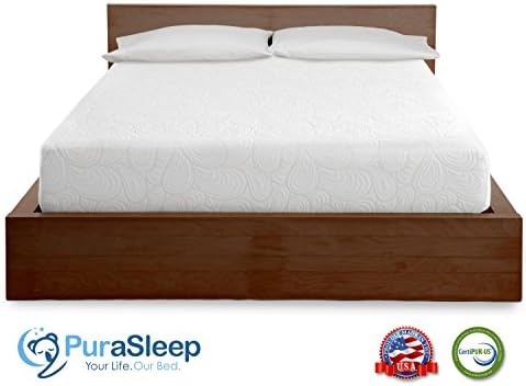 PuraSleep 10 Inch CoolFlow Memory Foam Mattress - Made In The USA - 10-Year Warranty - FULL