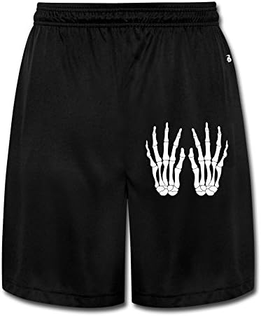 Mens Running Performance Shorts A Pair Of Skeleton Hands