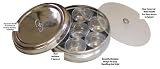 Stainless Steel Masala Dabba Deluxe (Traditional Indian Spice Box by SimplyBeautiful)