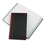 Record/Account Book, Journal Rule, BLK/RD, 500Pgs, 14-1/8 x 8-5/8