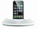 JBL On Stage IIIP Tragbares Lautsprechersystem mit Apple iPod-/iPhone-Dock (3,5 mm Stereo-Mini Stecker, Odyssey-Neodym-Wandler) wei&szlig;