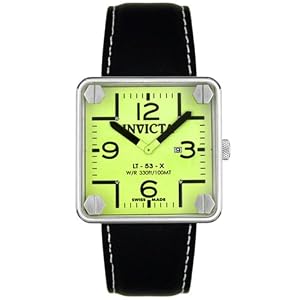 Invicta Men's 4229 Russian Diver Collection Square Leather Watch
