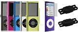 Premium Aluminum Case for the New Apple iPod Nano Nano-Chromatic 4th Generation 8 gb 8gb 16 gb 16gb 32 gb 32gb + Bonus Young Micro Shoe Silicone Pouch for Nike+ Nike Plus Sensor (Nano 4 Chromatic Not Included)