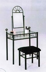 Sandy Black Vanity Set By Acme Furniture