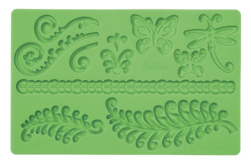 Wilton Fondant and Gum Paste Silicone Mold, Ferns 