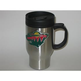 MINNESOTA WILD 16 oz. Logo Stainless Steel TRAVEL MUG