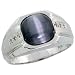 10k White Gold Satin Stripe Men