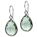 19.50 Ct Green Amethyst 16x12mm Pear Shape Silver Pendant Earrings Set 18
