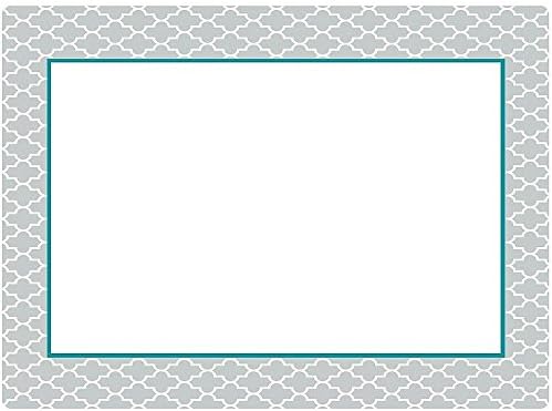 GEO GRAY BLUE FODEEZ NOTES 2x3 Frame with Clear DRY ERASE™ by Fodeez™ - 2x3