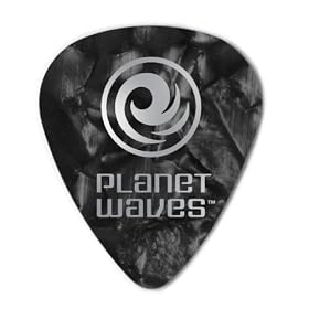 Planet Waves 10 Standard Guitar Picks - Celluloid - Black Pearl- Light