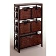 Leo 6pc Shelf and Baskets; Shelf, 4 Small and 1 Large Baskets; 3 cartons By Winsome Furniture
