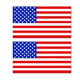 USA FLAGS SET OF TWO - Sticker Decal - #S0138