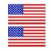 USA FLAGS SET OF TWO - Sticker Decal - #S0138