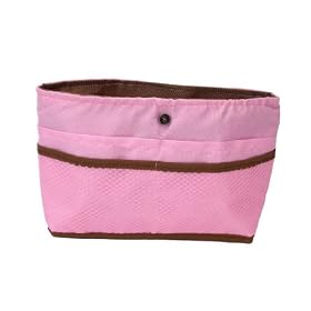 Inside/Outside Dual Storage Bag Multiple Pockets Pink