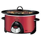 Rival SCVC651R-F 6.5 Quart Removable Stoneware Slow Cooker Crock Pot, Red