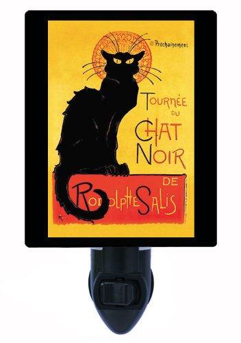 Vintage Cat Night Light - Chat Noir