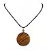 Necklace - N286 - Shell and Fire Polished Glass Pendant (32mm) ~ Round