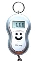 Silver Digital Luggage Scale 40kg, 88lb, 1410oz with Built in Temperature Thermometer