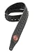 Levy's Leathers 2 1/2 Leather Guitar Strap with Black Braid,Black