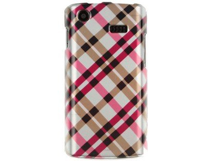 Hard Plastic Phone Design Protective Cover Case Hot Pink Plaid For Samsung…