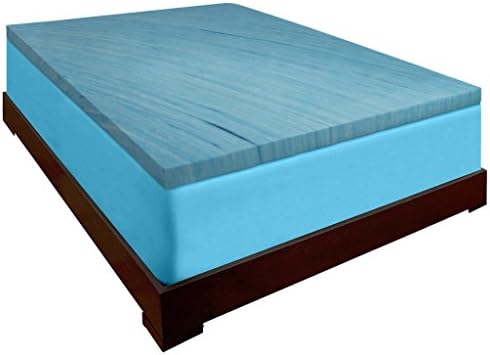 DreamDNA Gel Infused Twin XL Size 4 Inch Thick, Visco Elastic Memory Foam Mattress Bed Topper Made in the USA