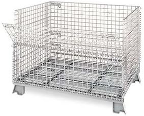 Nashville Wire Collapsible Wire Containers With Zinc-Plated Finish - 40"Wx32"Lx33-1/2"H - 2" Mesh Size - Container