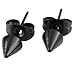 Jovivi 22G Black Stainless Steel Arrow Spike Stud Earrings for Men Women Punk Cool Jewelry 3/8