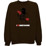 Sweatshirt Brown  I Love Martinique / Kamikaze  Country