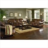 IMAGE OF Bundle-99 Hanover Leather Living Room Set (5 Pieces) Leather: Tuscany Tower