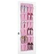 Whitmor Over-the-Door 24 Pocket Shoe Organizer Pink