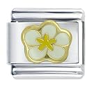 Plumeria Flower White Italian Charm