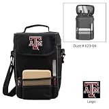 Texas A&M Aggies NCAA Duet Wine and Cheese Tote (Black/Grey) (Embroidered Logo)