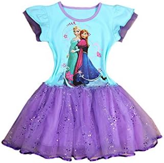 Pelifashion Child Girls Fancy One-piece Dress Cosplay, purple 4