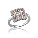 18k Gold White and Pink Diamond Right Hand Ring / Band Size 7 - 0.63 carat