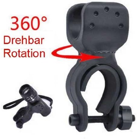 Cute Onlines Bicycle Bike Flashlight LED Torch Mount Holder 360¡ã rotation Cycling Clip Clamp