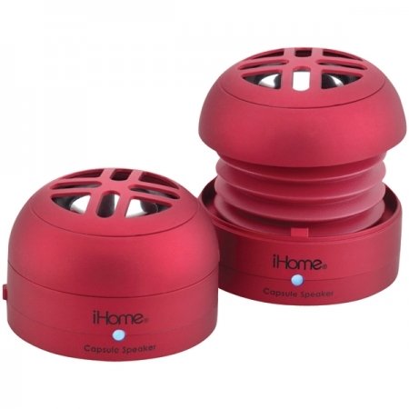 iHome iHM77 Rechargeable Mini Speakers for iPod (Red)