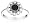10k White Gold Black Diamond Flower Ring (1 cttw), Size 6
