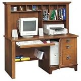 Review Sauder  / Computer Desk with Hutch - Mission Collection (Fruitwood) (59.5