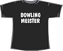 BOWLING Meister; T-Shirt schwarz