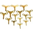 15 Chime Clock Key Set Brass Mainspring Winding Tools