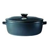 Emile Henry 6-Quart Oval Flame Top Oven, Black