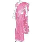 Womens Dresses Indian Saree Cotton Chikan Embroidery (chsari103)