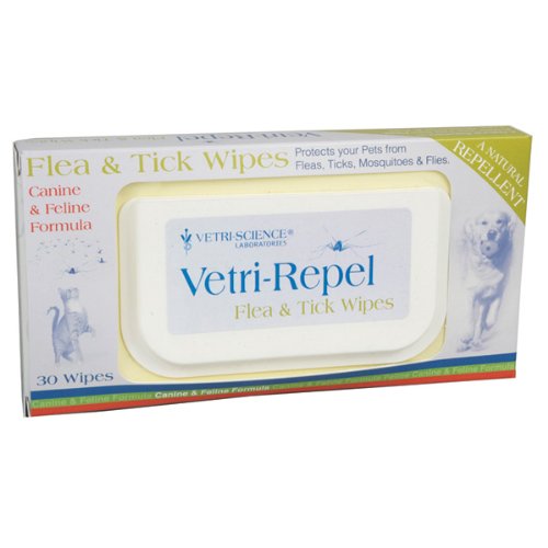 Vetri-Repel Flea & Tick Repellent Wipes, 30 Count