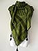 Dk Green Olive Black Embroided Arab Shemagh Head Scarf Neck Wrap Cottton Unisex