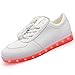 URUOI Unisex 8 Colors Of Light USB Charging White Light Up Shoes LED Sneakers