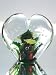 Murano Hand Blown Glass Art Fish in Heart L Paperweight PP-0118